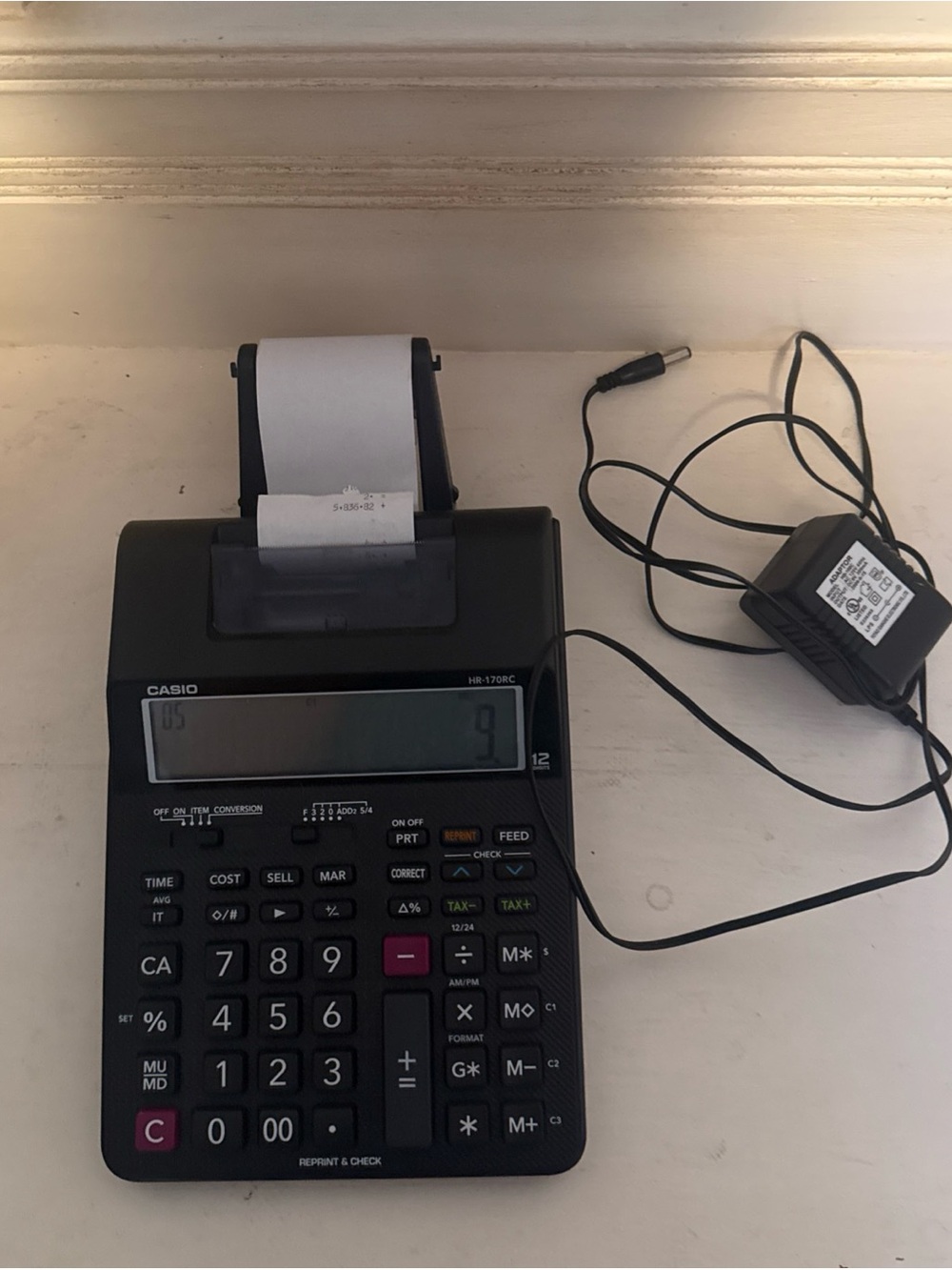 Casio HR-170RC Printing Calculator - Black tested and works great